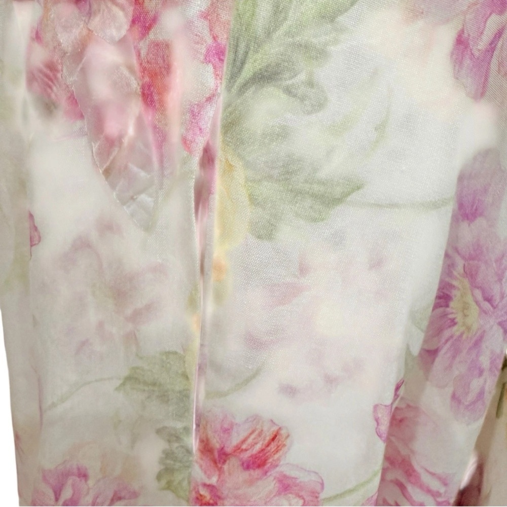 Antonio Melani Iris Linen 3D Floral Print Mockneck Short Sleeve Dress Ivory NWT - Picture 14 of 16